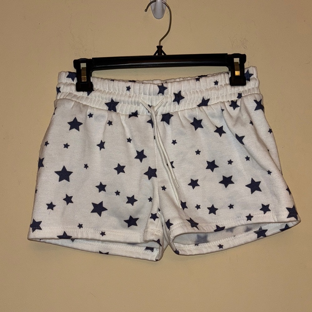 Love Streak White/Blue Star Print Shorts Size Medium‎